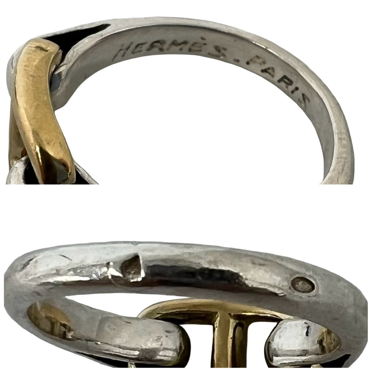HERMES エルメス (Vintage) シェーヌダンクル リング 指輪 925 K18 750YG 3
