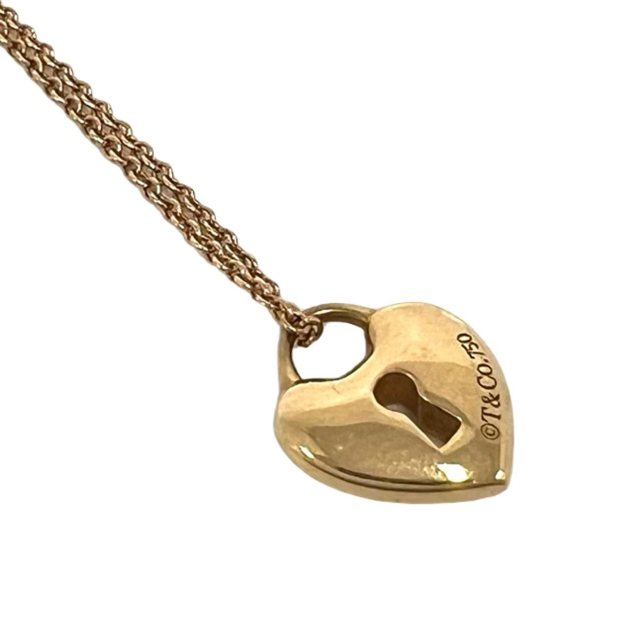 TIFFANY&Co. ティファニー ハートロック ネックレス K18 750 PG 4