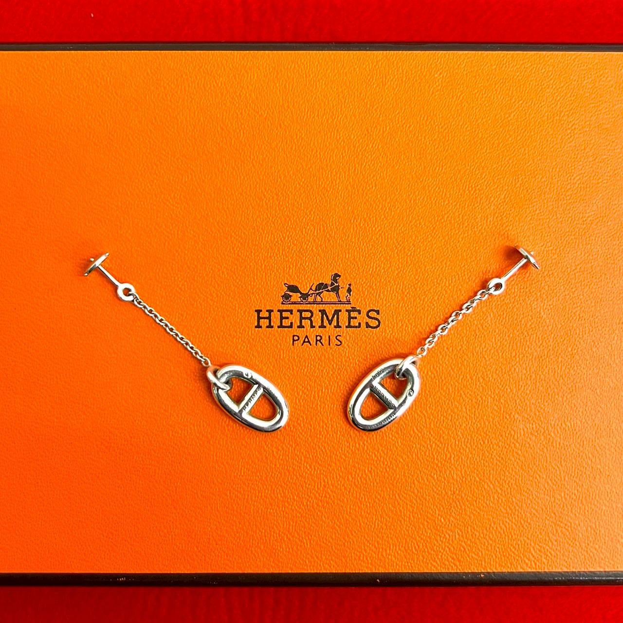 HERMES エルメス シェーヌダンクル ファランドール ピアス