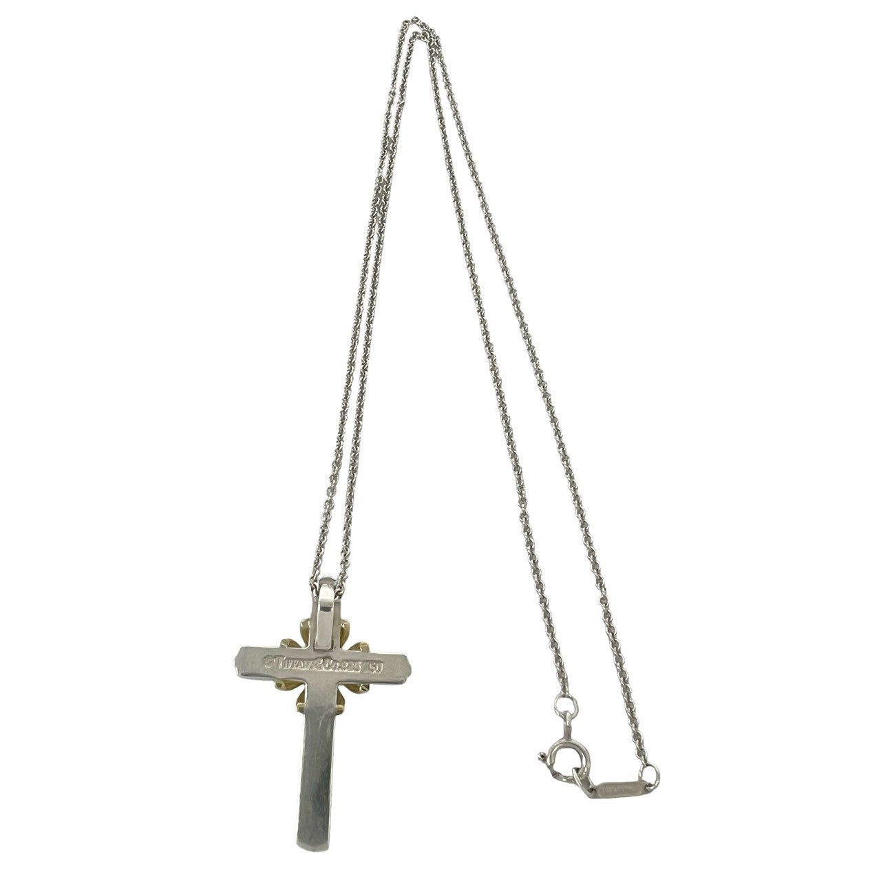 TIFFANY&Co. ティファニー (Vintage) シグネチャー クロス ネックレス 925 K18 750YG 6