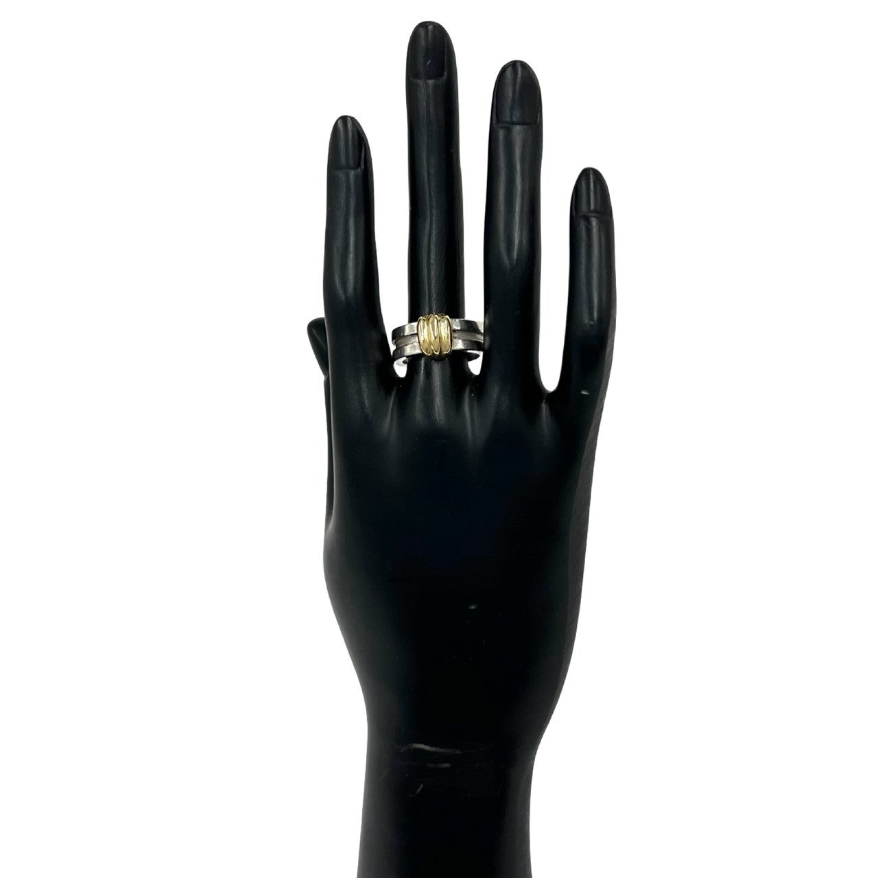 TIFFANY&Co. ティファニー (Vintage) グルーブド ウィズ リング 指輪 925 K18 750YG 12号 2