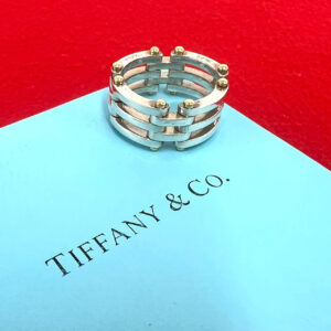 TIFFANY&Co. ティファニー (Vintage) ゲート リング 指輪 17号 925 K18 750YG