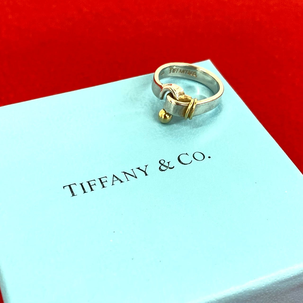 TIFFANY&Co. ティファニー (Vintage) フック&アイ リング 指輪 12号 925 K18 750YG