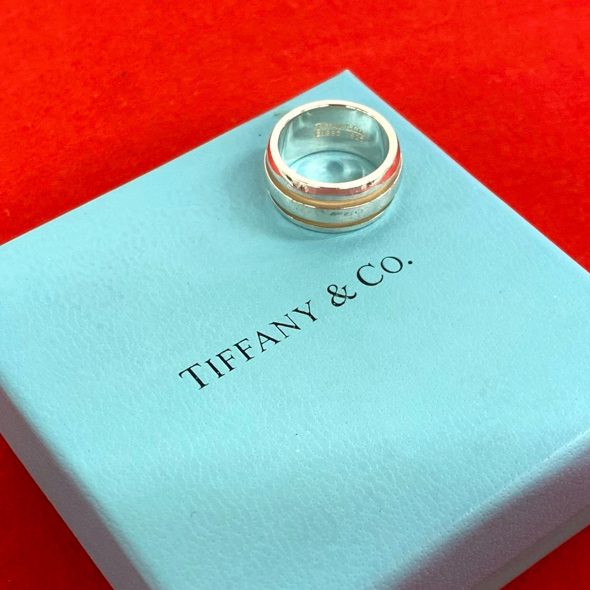 TIFFANY&Co. ティファニー グルーブド ダブルライン リング 指輪