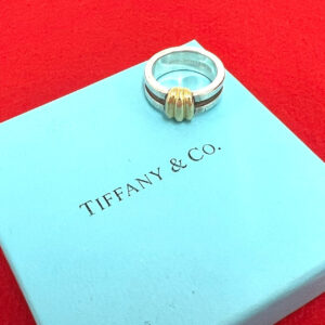 TIFFANY&Co. ティファニー (Vintage) グルーブド ウィズ リング 指輪 13号 925 K18 750YG
