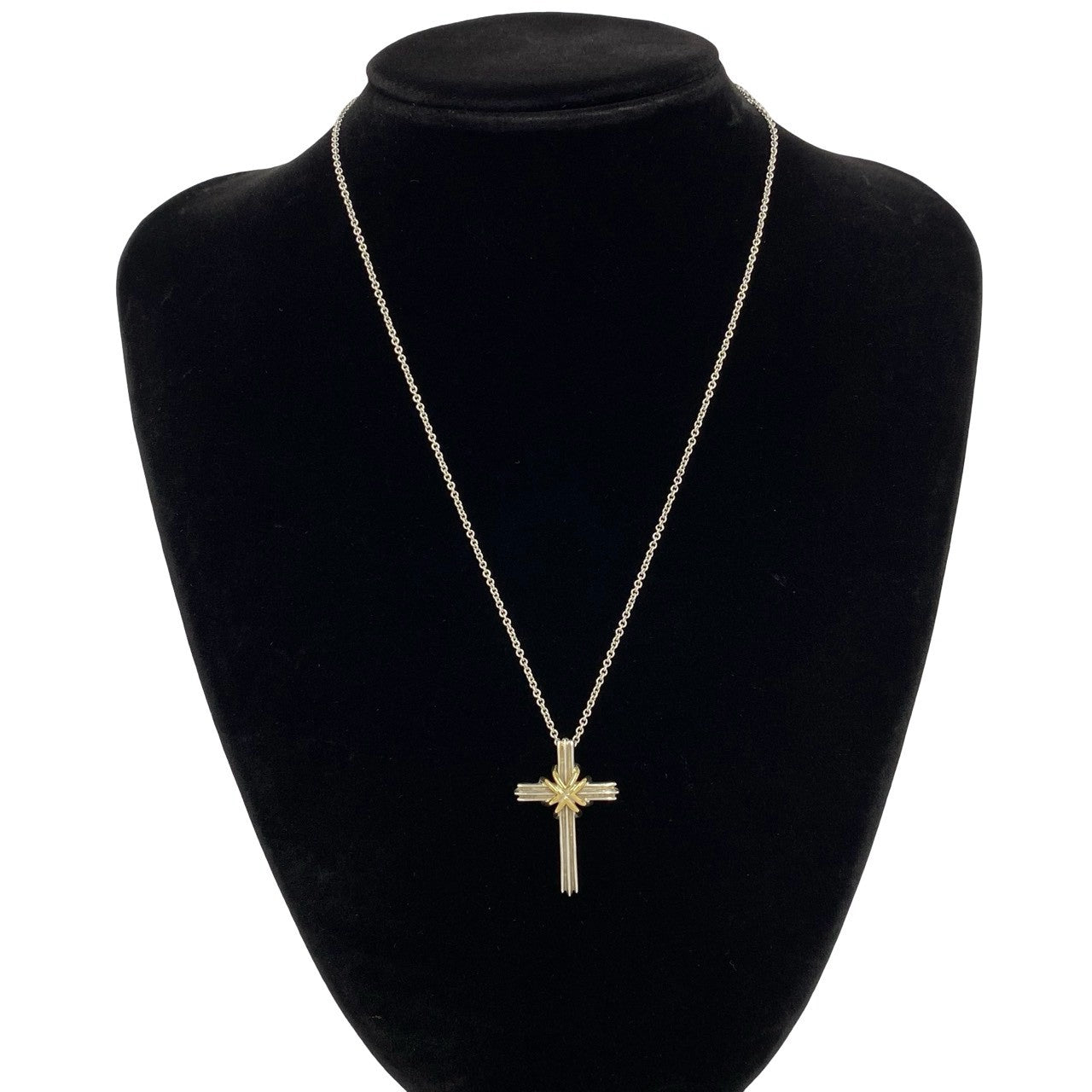 TIFFANY&Co. ティファニー (Vintage) シグネチャー クロス ネックレス 925 K18 750YG 2