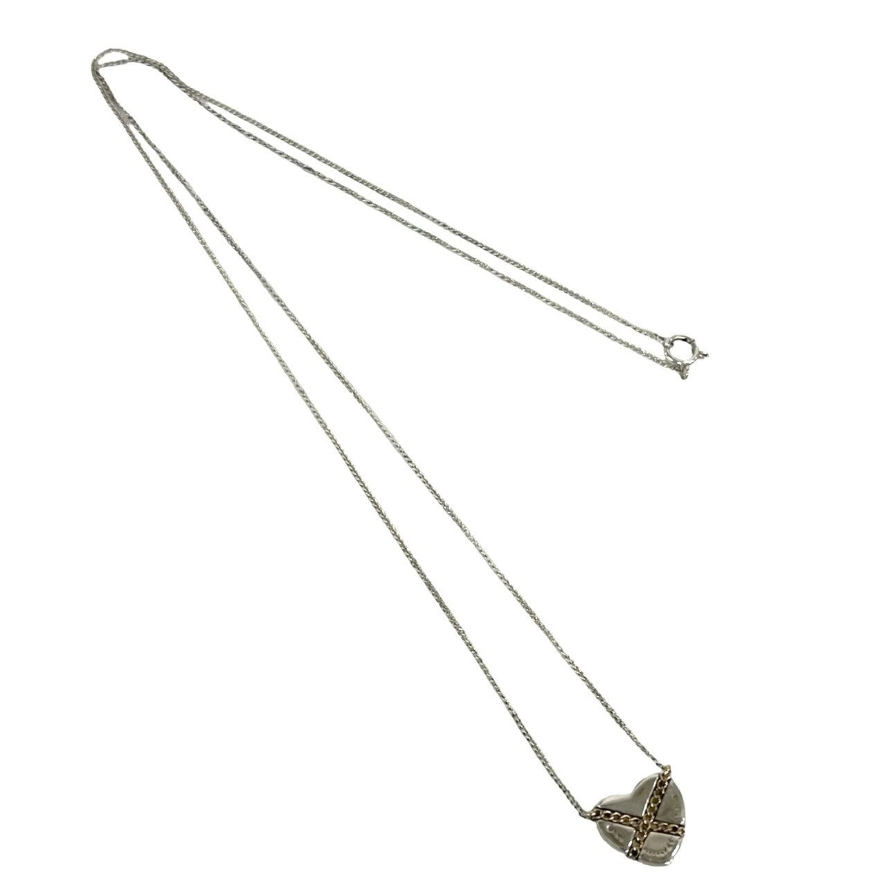 TIFFANY&Co. ティファニー (Vintage) チェーンクロス ハート ネックレス 925 K18 750YG 6