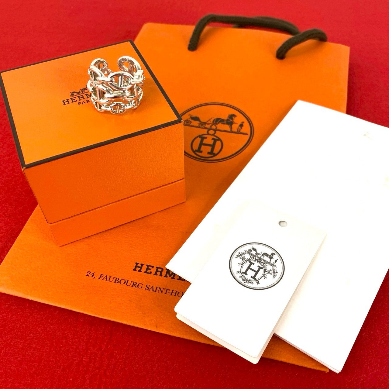 HERMES エルメス シェーヌダンクル アンシェネ GM リング 指輪