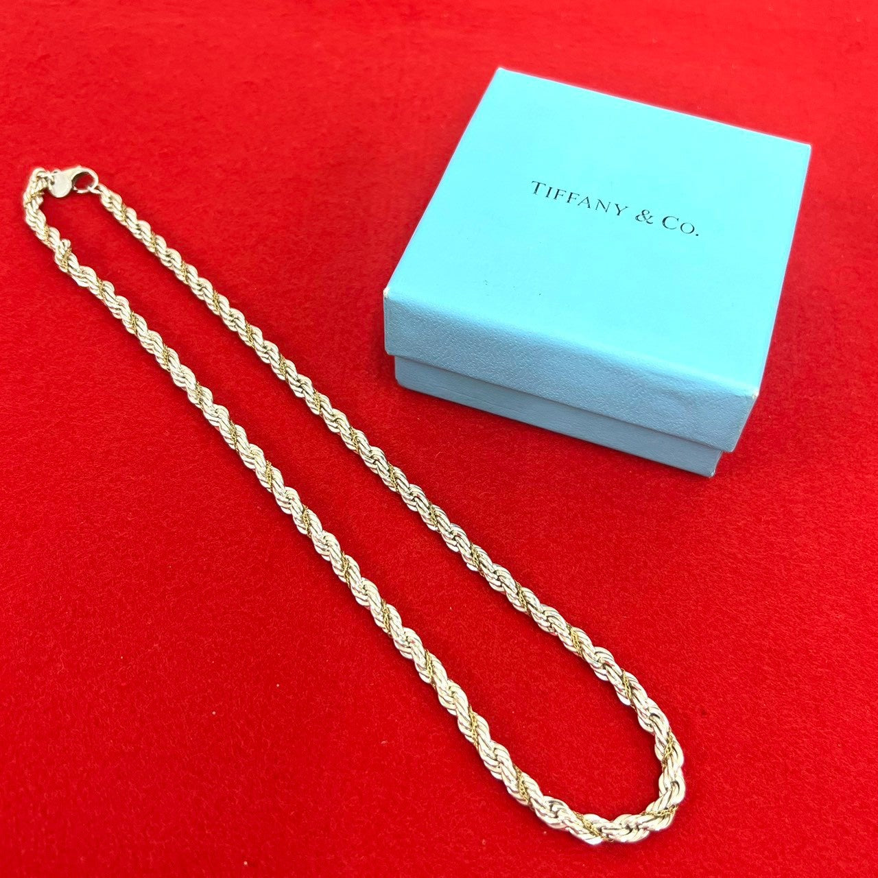 TIFFANY&Co. ティファニー ツイストロープ チェーン ネックレス 925 K18 750YG