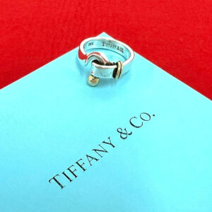 TIFFANY&Co. ティファニー (Vintage) フックアンドアイ リング 指輪 9号 925 K18 750YG