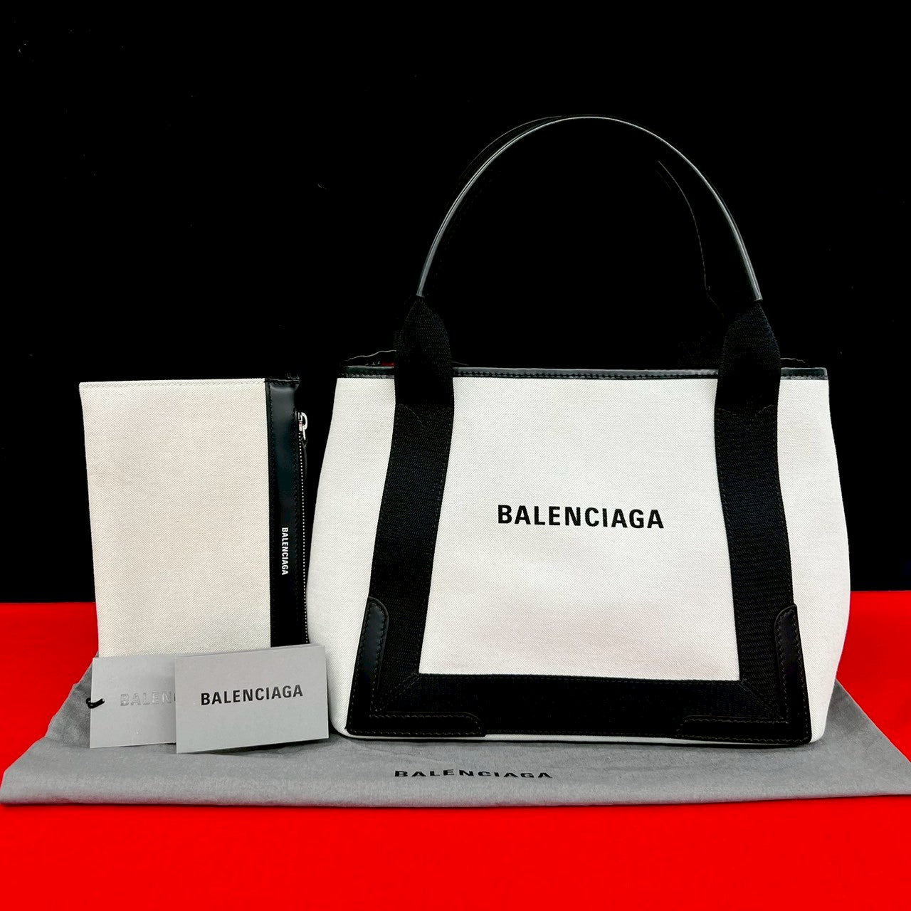 BALENCIAGA バレンシアガ ネイビーカバス トートバッグ