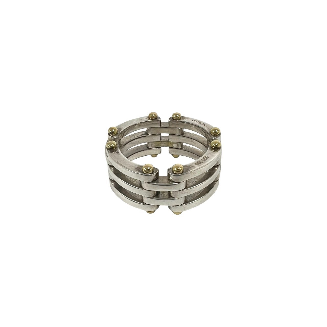TIFFANY&Co. ティファニー (Vintage) ゲート リング 指輪 17号 925 K18 750YG 5
