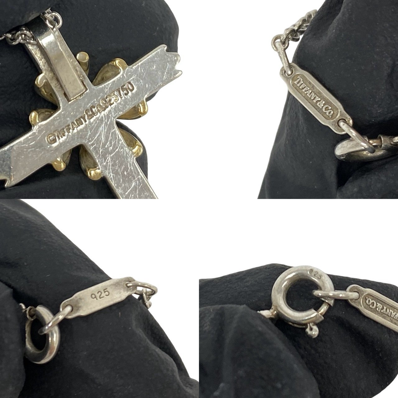 TIFFANY&Co. ティファニー (Vintage) シグネチャー クロス ネックレス 925 K18 750YG 3