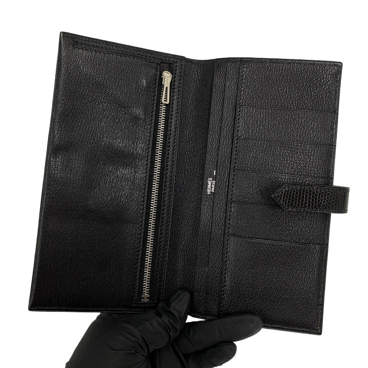 HERMES エルメス ベアン 長財布 リザード 7