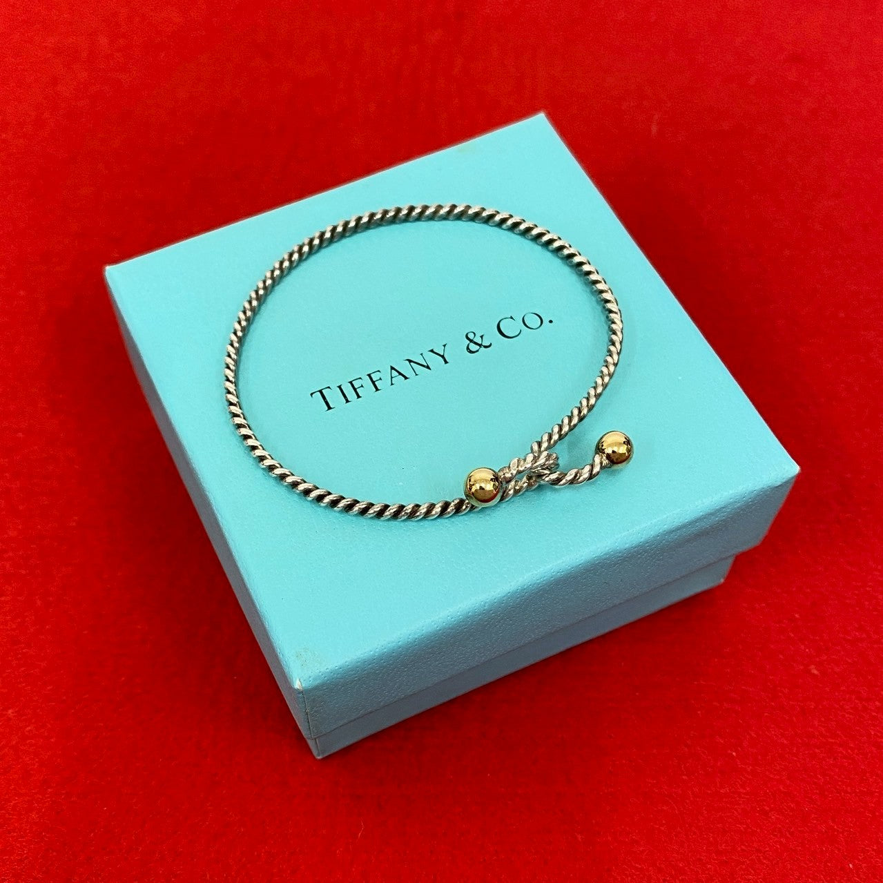 TIFFANY&Co. ティファニー フック アンド アイ ダブル ツイスト ワイヤー バングル