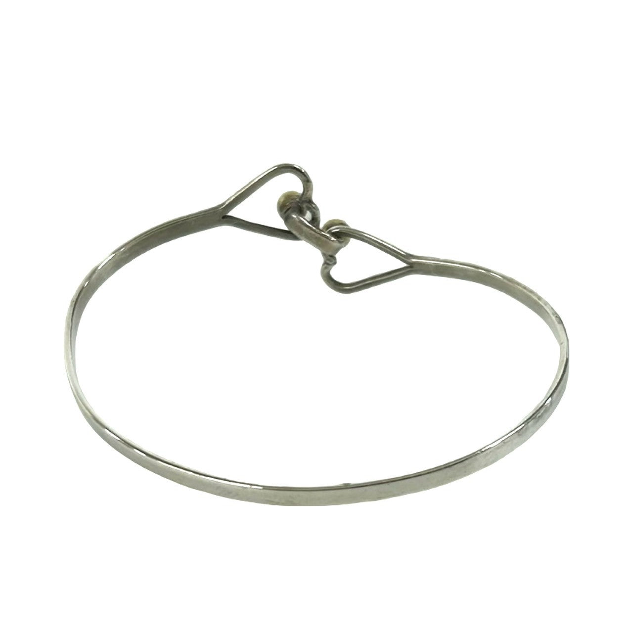 TIFFANY&Co. ティファニー (Vintage) フック&アイ ダブルハート バングル 925 K14 585YG 7