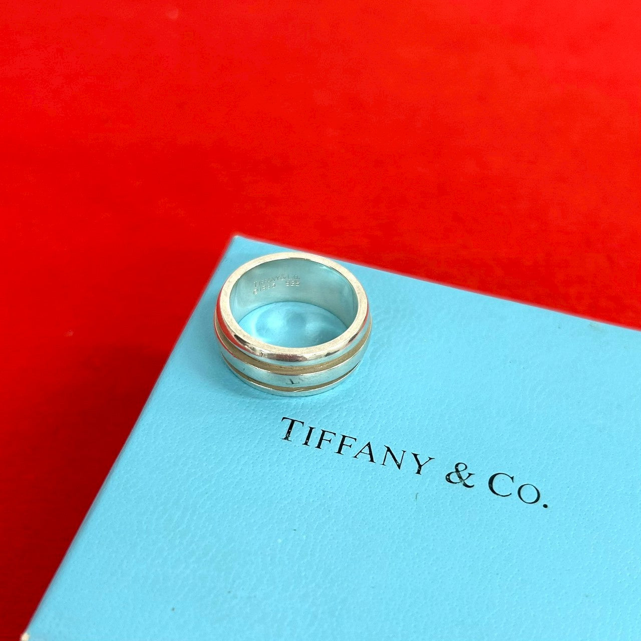 TIFFANY&Co. ティファニー (Vintage) グルーブド ダブルライン リング 指輪