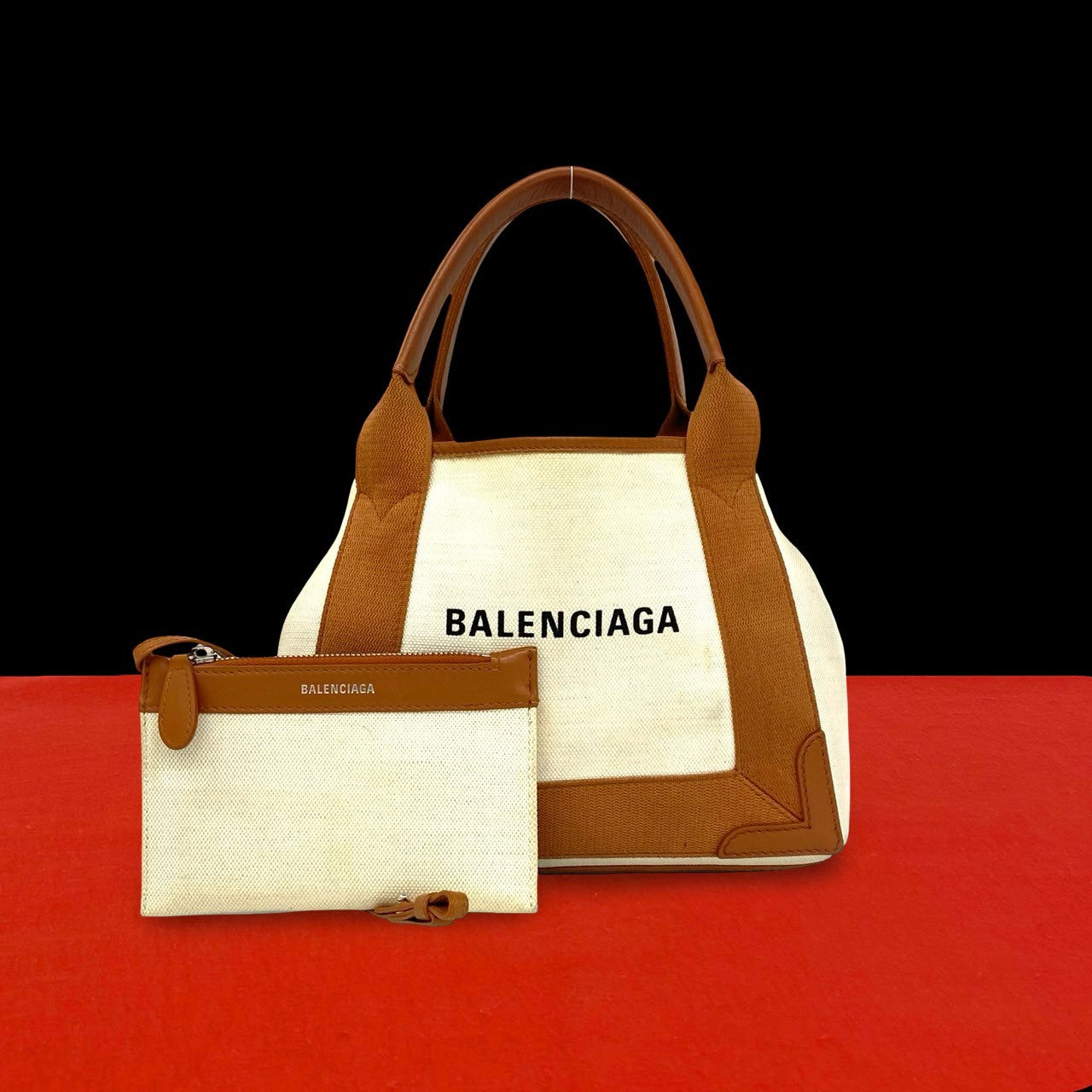 BALENCIAGA バレンシアガ ネイビーカバス ハンドバッグ