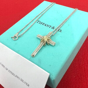 TIFFANY&Co. ティファニー (Vintage) シグネチャークロス ネックレス 925 K18 750YG