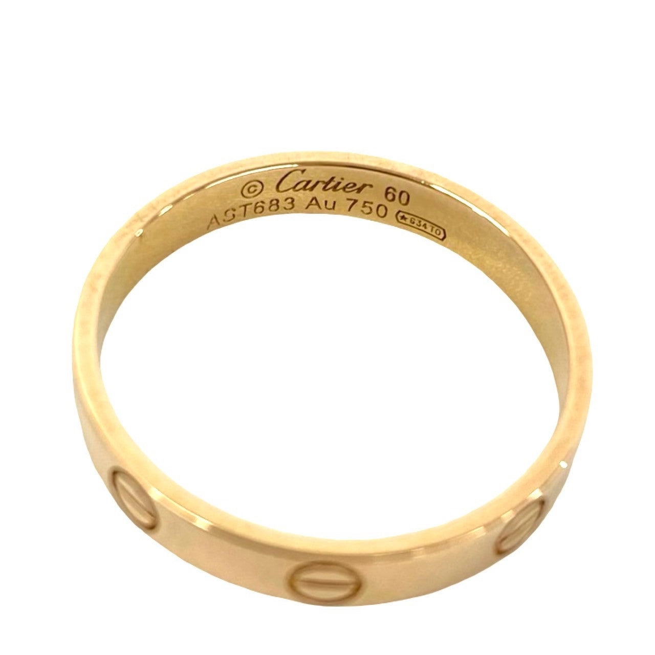 CARTIER カルティエ ミニ ラブリング 指輪 19号 表記サイズ #60 K18 750PG 2