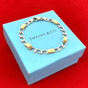 TIFFANY&Co. ティファニー (Vintage) フィガロ チェーン ブレスレット 925 K18 750YG
