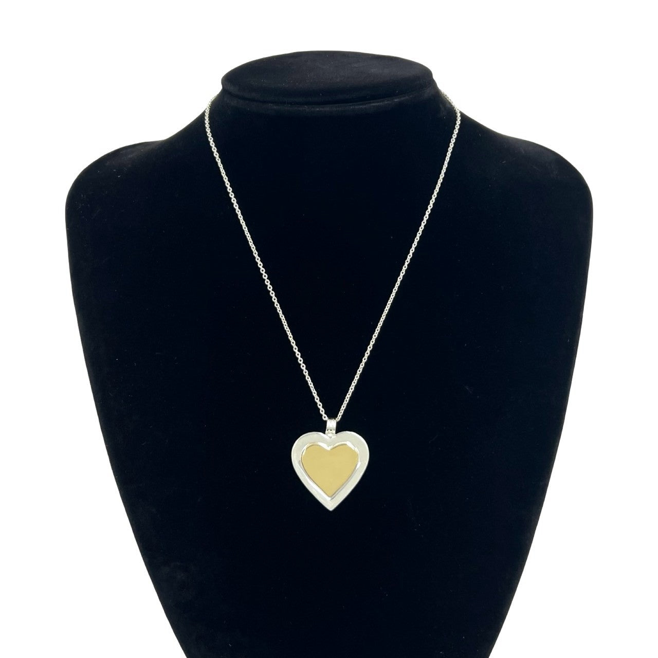 TIFFANY&Co. ティファニー コンビカラー ハートペンダント ネックレス 925 K18 750YG 2