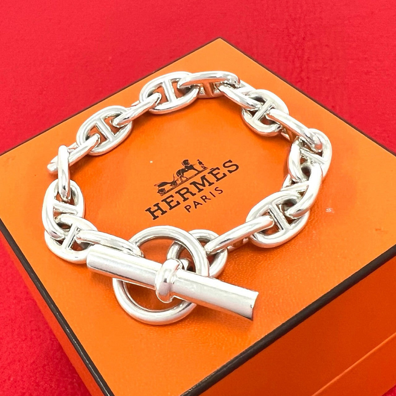 HERMES エルメス シェーヌダンクル MM 16コマ ブレスレット