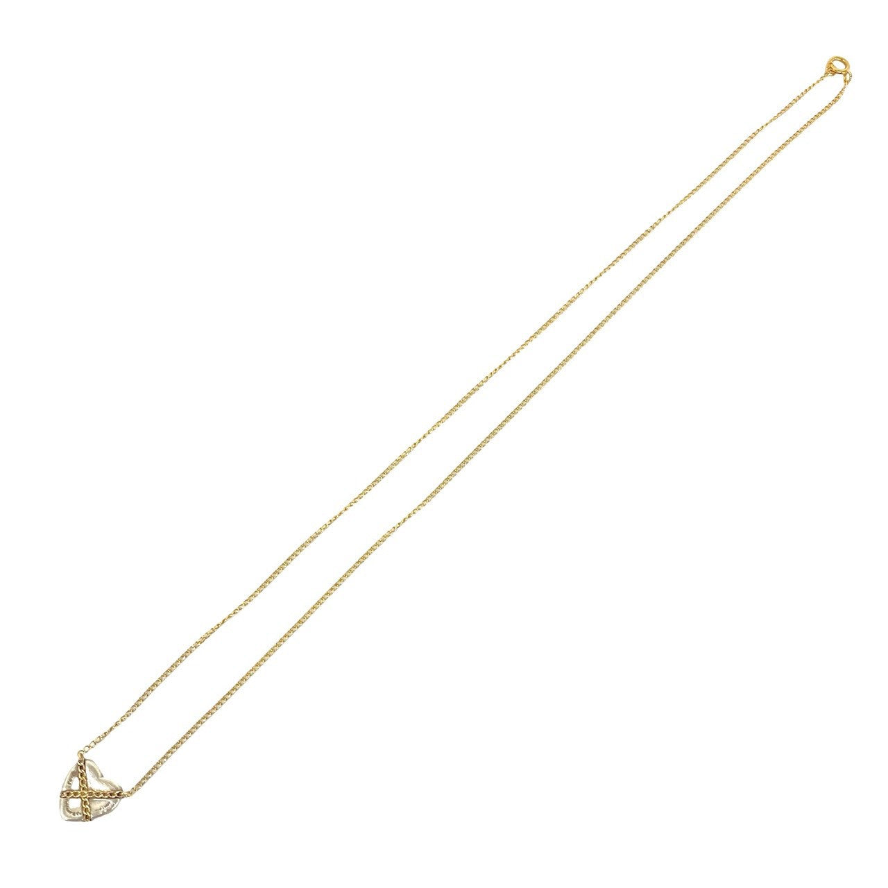 TIFFANY&Co. ティファニー (Vintage) ハート クロス ネックレス シルバー925 K18 750YG 6