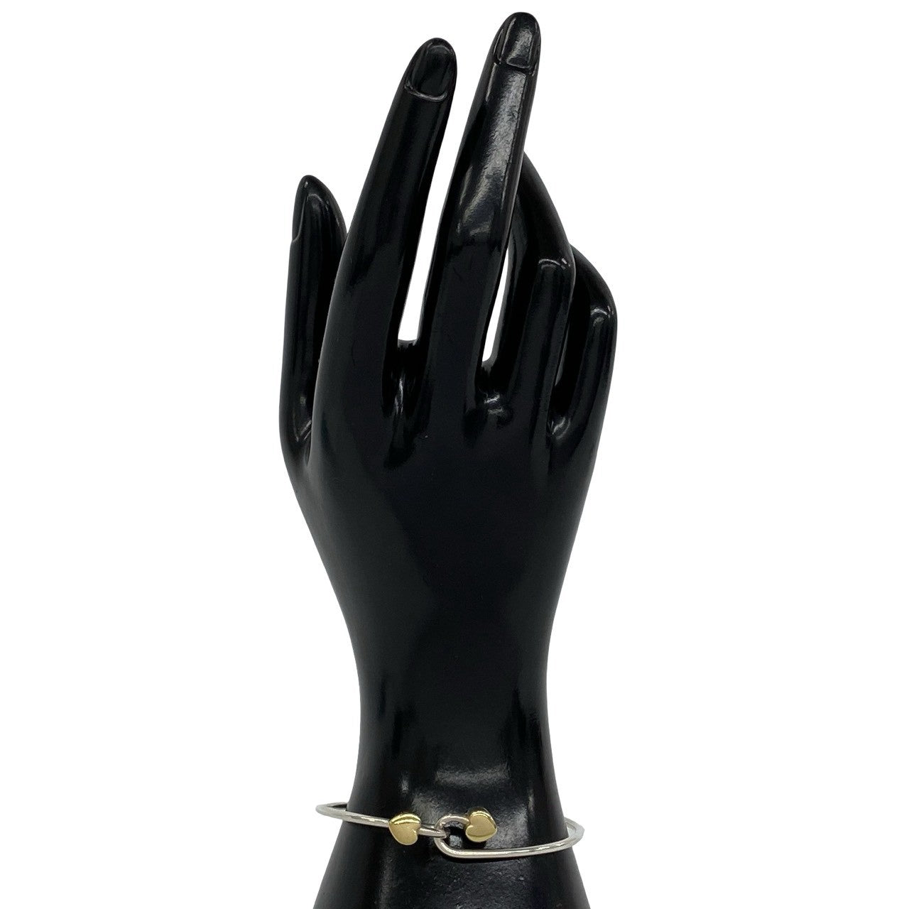 TIFFANY&Co. ティファニー (Vintage) ソリッド ダブルハート フック バングル 925 K18 750YG 2