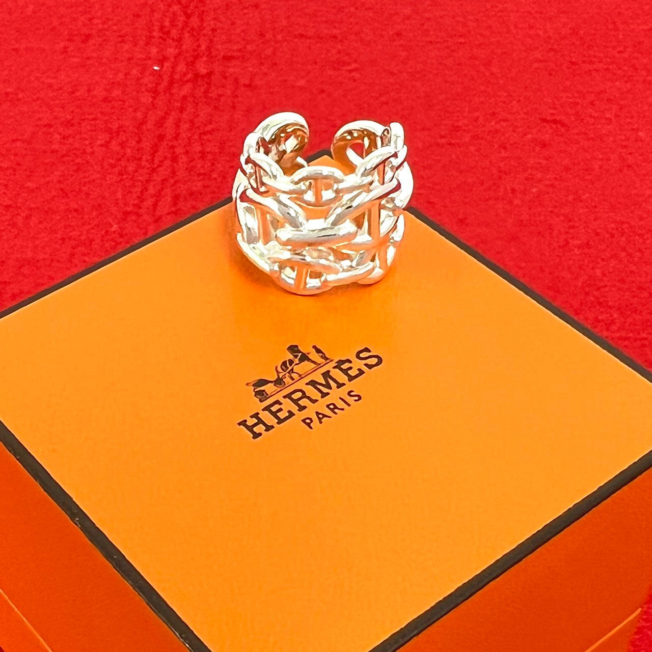 HERMES エルメス アンシェネ GM リング 指輪