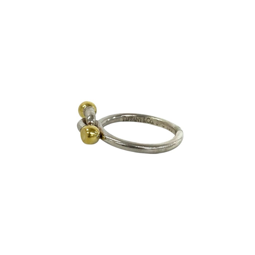 TIFFANY&Co. ティファニー (Vintage) フック&アイ リング 指輪 8号 925 K18 750YG 5