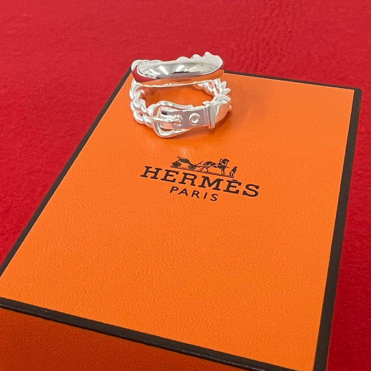 HERMES エルメス ブックルセリエ アンフレクシブル リング 指輪