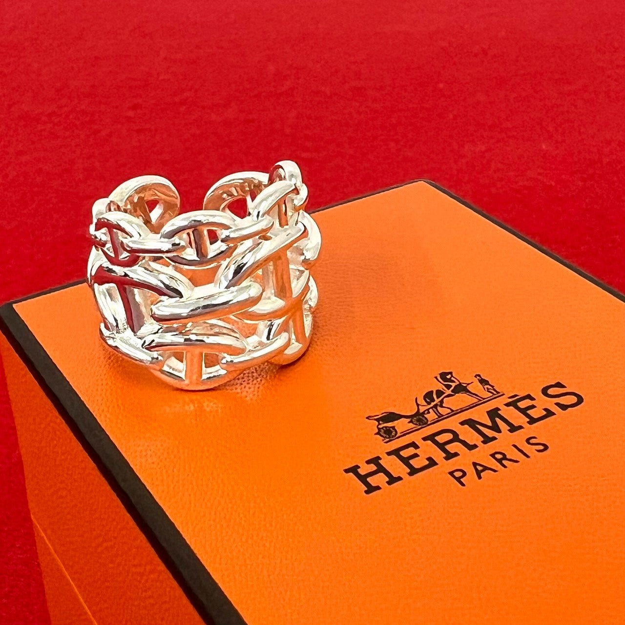 HERMES エルメス アンシェネ GM リング 指輪