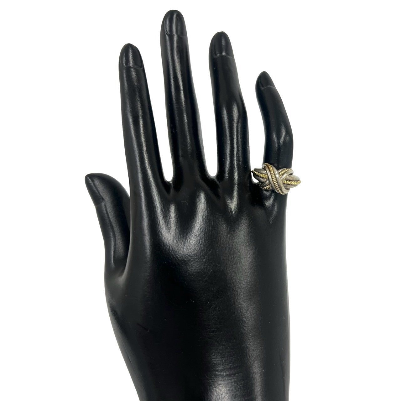 TIFFANY&Co. ティファニー (Vintage) シグネチャー クロス リング 指輪 8号 925 K18 750YG 2