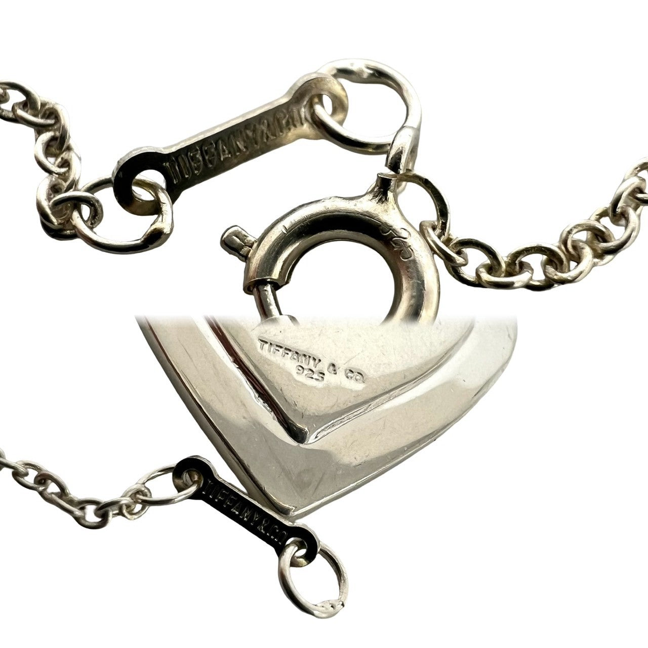 TIFFANY&Co. ティファニー コンビカラー ハートペンダント ネックレス 925 K18 750YG 3