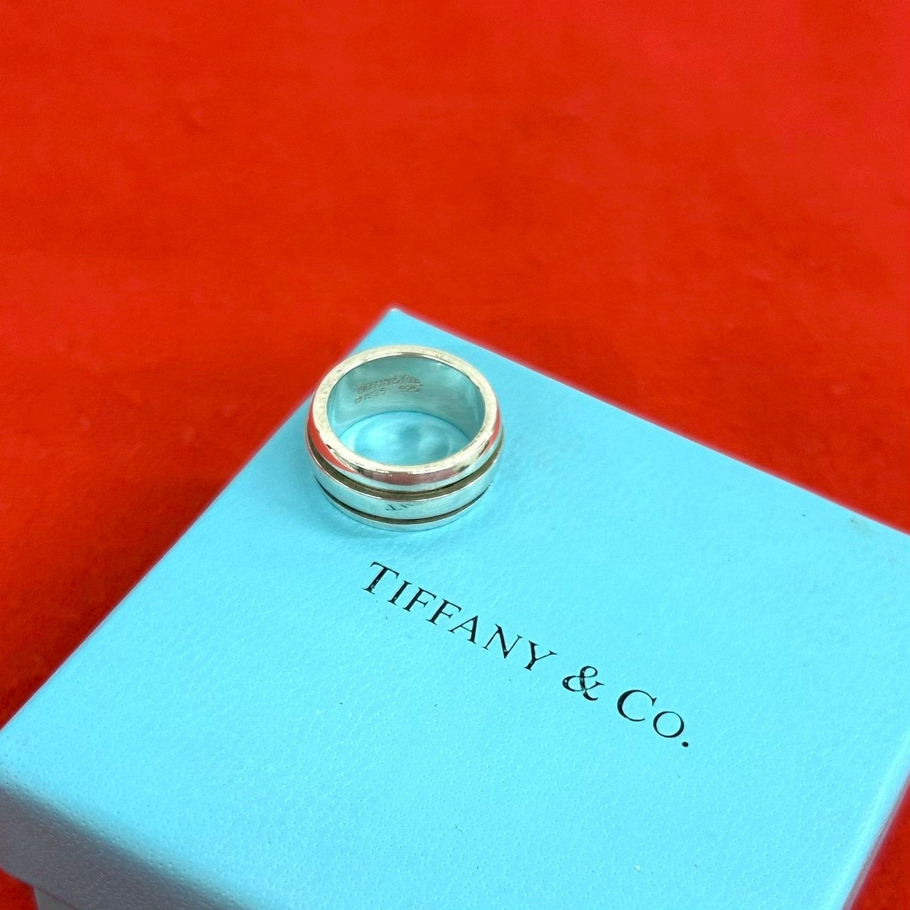 TIFFANY&Co. ティファニー (Vintage) グルーブド ダブルライン リング 指輪