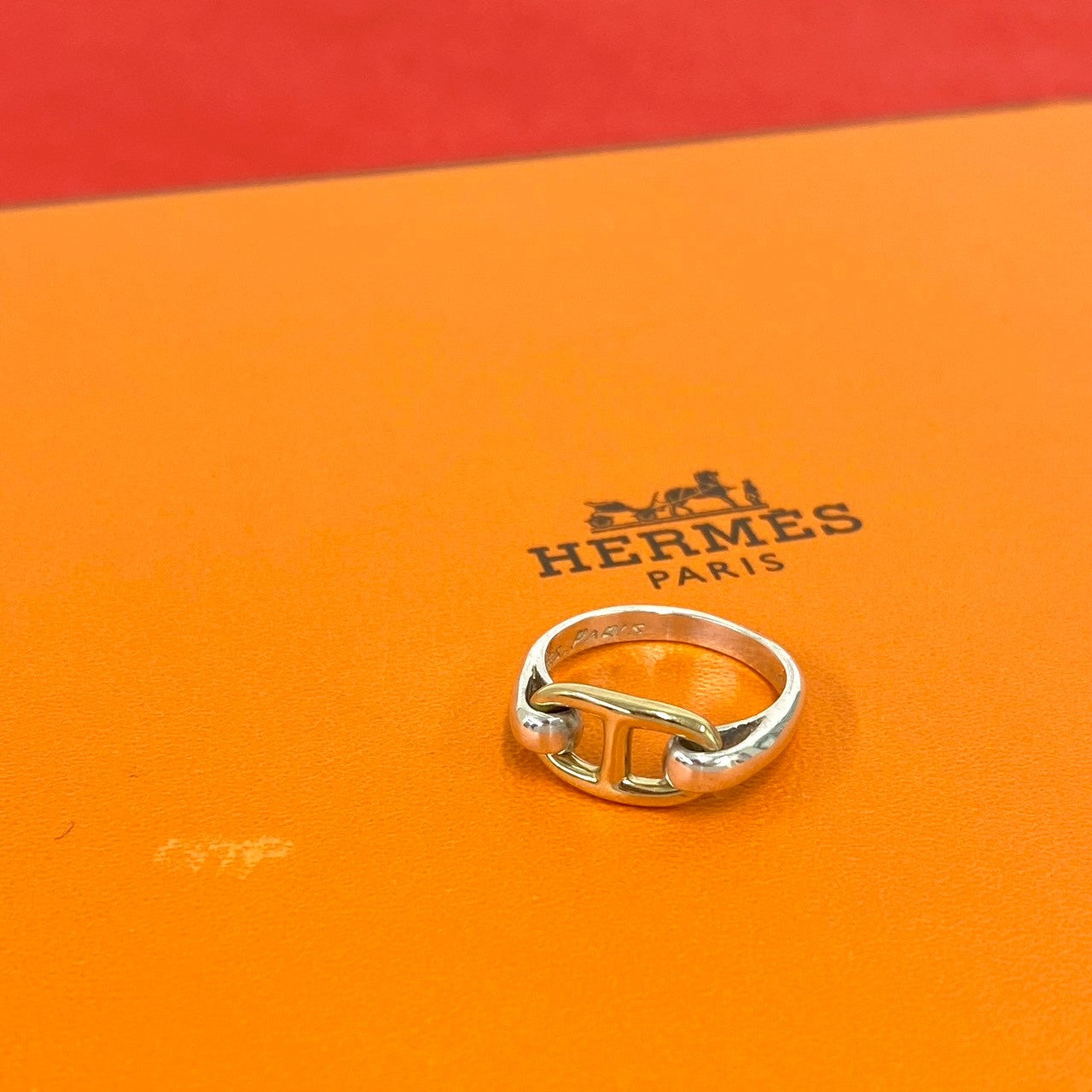 HERMES エルメス (Vintage) シェーヌダンクル リング 925 K18 750YG 指輪