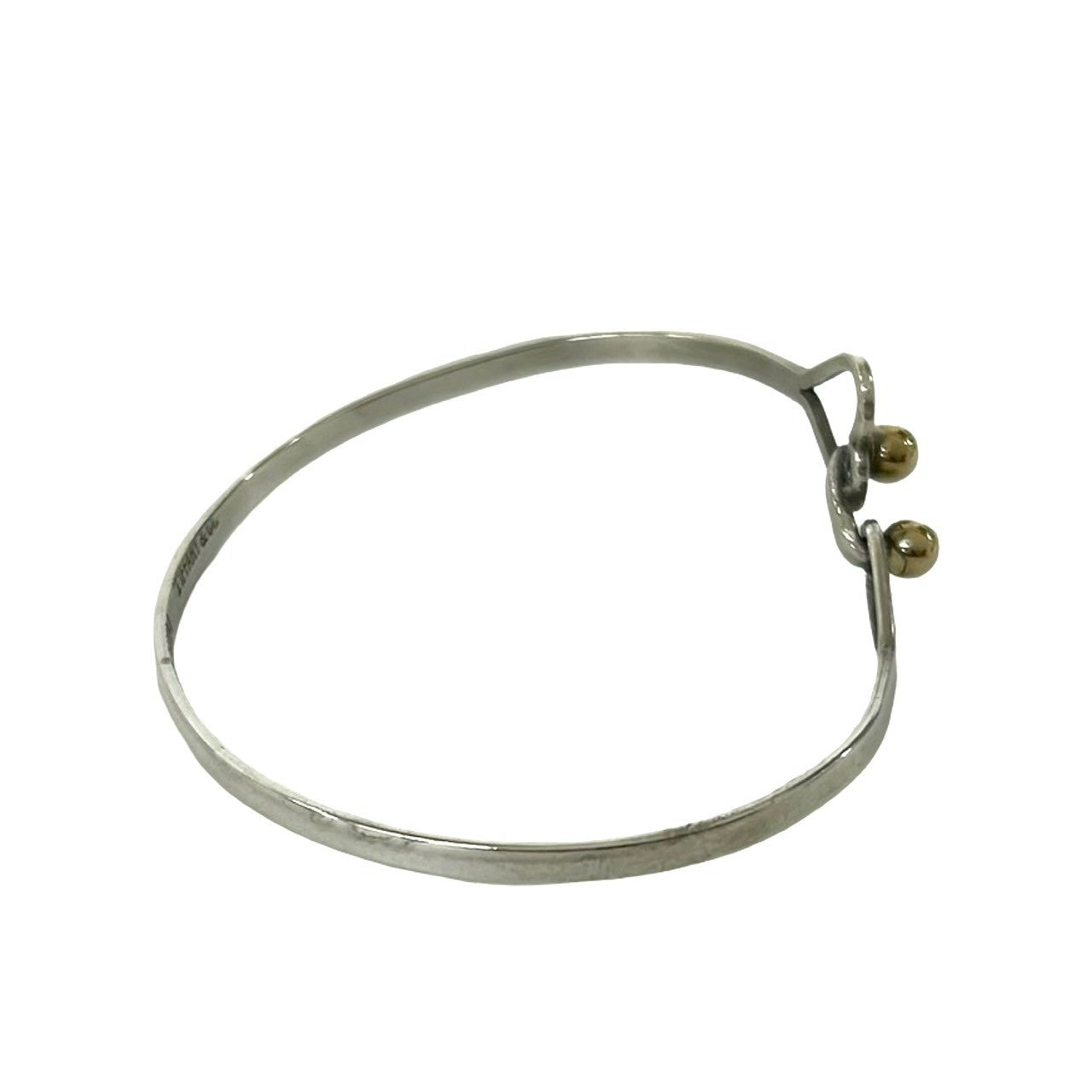 TIFFANY&Co. ティファニー (Vintage) フック&アイ ダブルハート バングル 925 K14 585YG 6