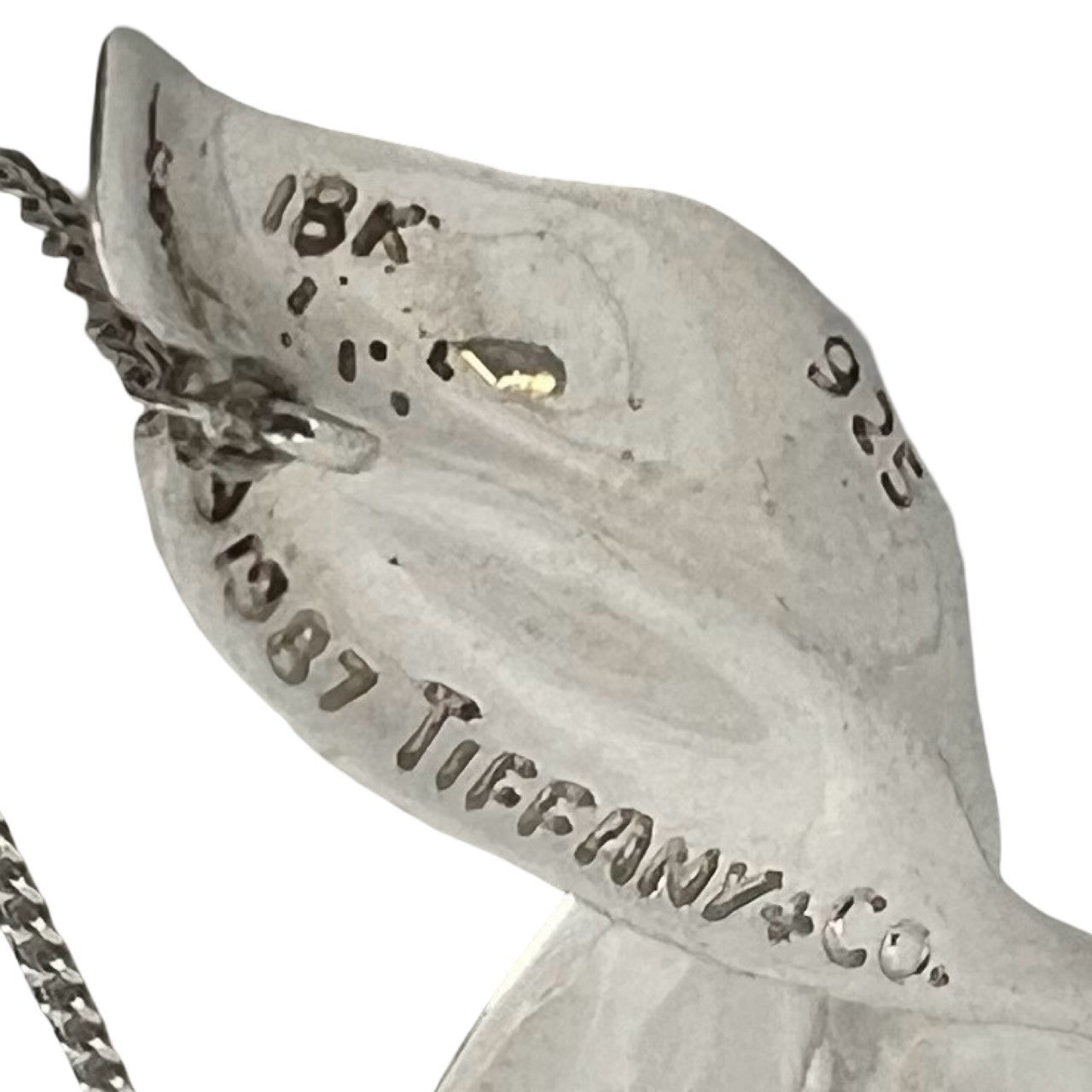 TIFFANY&Co. ティファニー (Vintage) リーフモチーフ ネックレス 925 K18 750YG 3