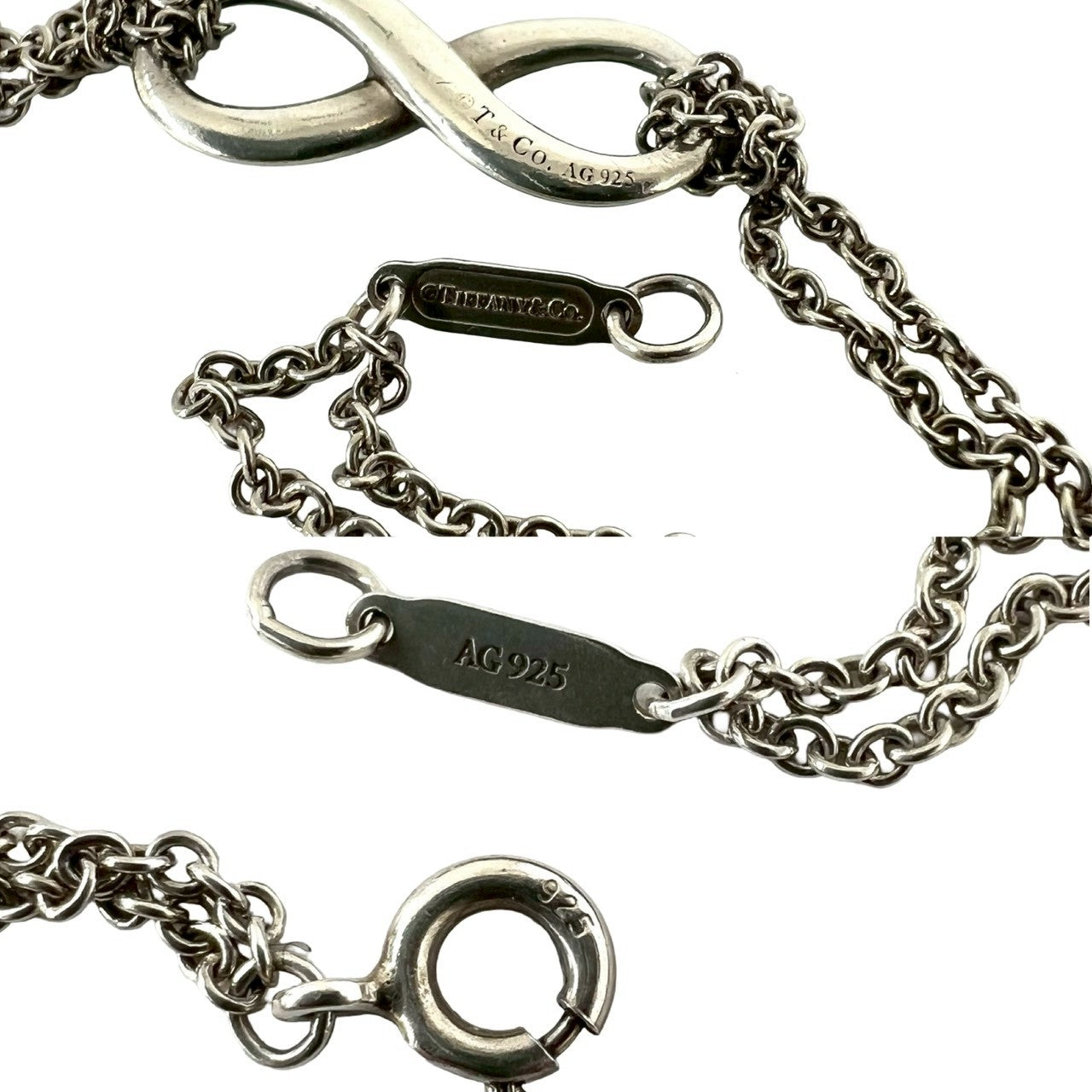 TIFFANY&Co. ティファニー インフィニティ ダブルチェーン ブレスレット 3