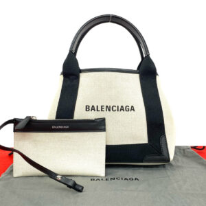 BALENCIAGA バレンシアガ ネイビーカバス ハンドバッグ