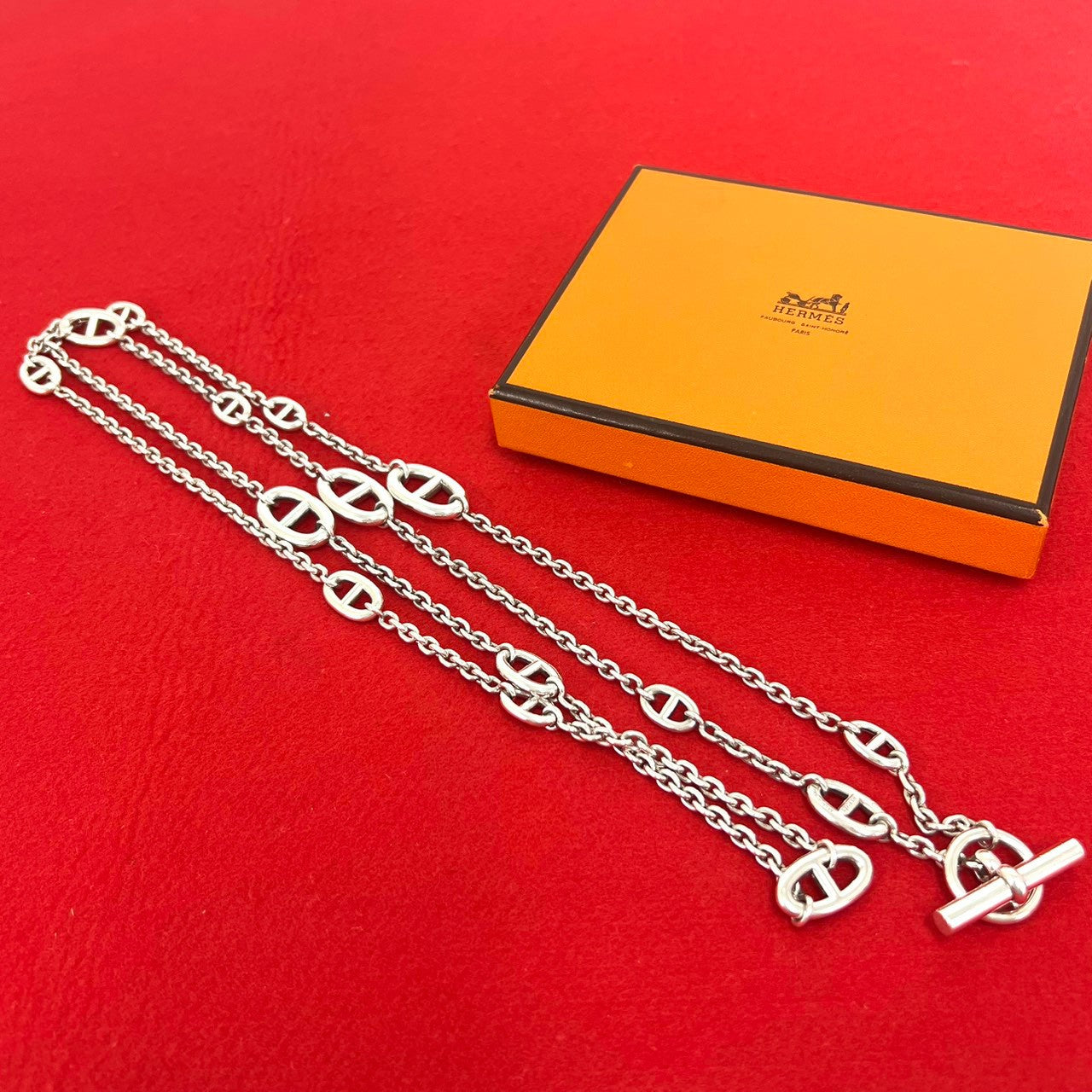 HERMES エルメス シェーヌダンクル ファランドール ネックレス