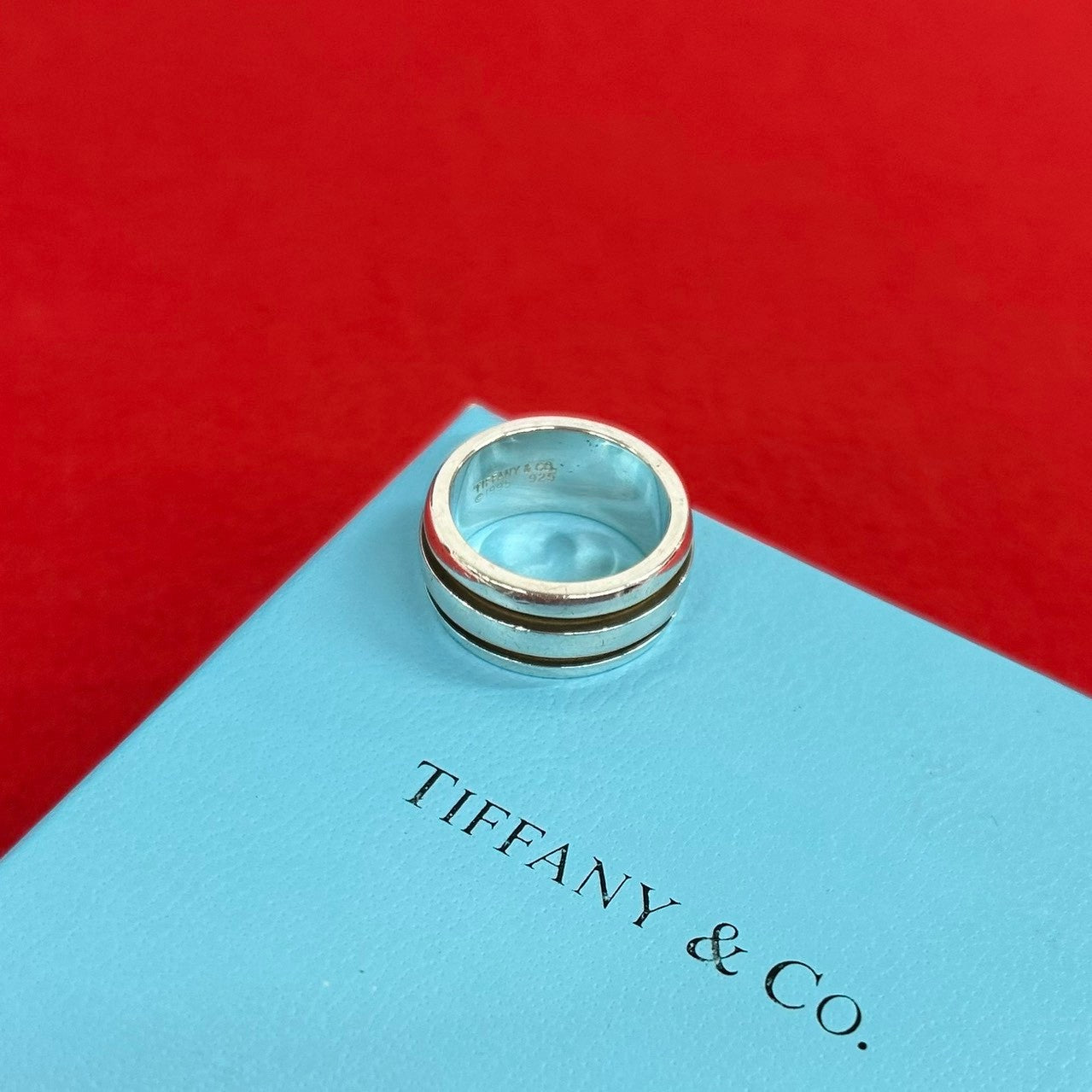 TIFFANY&Co. ティファニー (Vintage) グルーブド ダブルライン リング 指輪