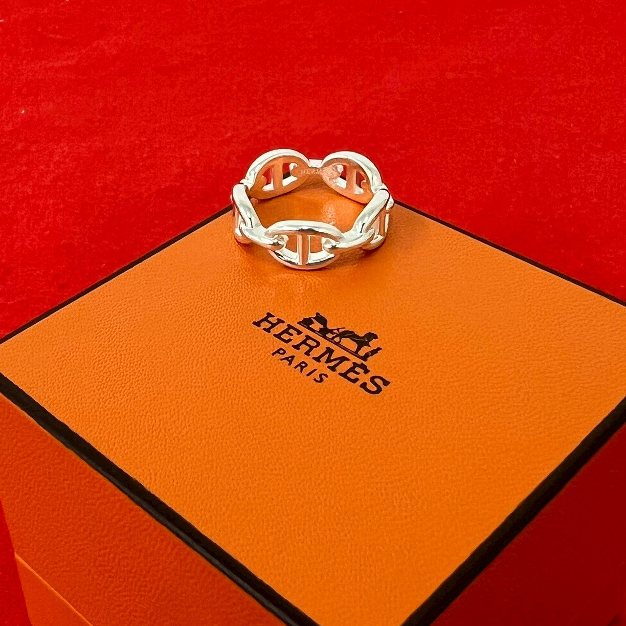 HERMES エルメス アンシェネ リング 指輪