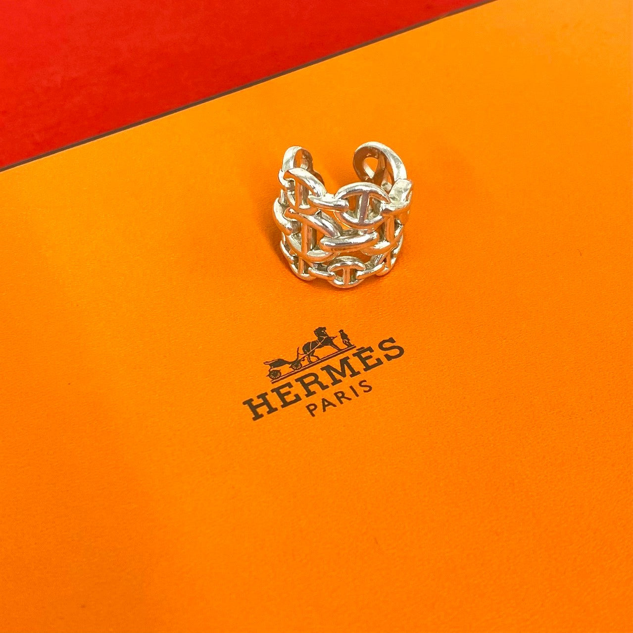HERMES エルメス シェーヌダンクル アンシェネ GM リング 指輪