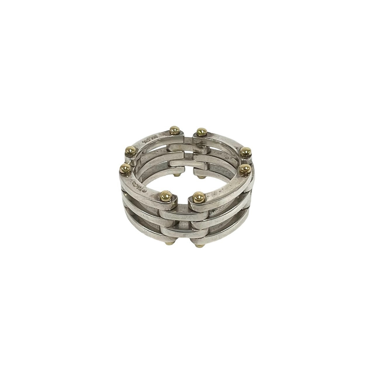 TIFFANY&Co. ティファニー (Vintage) ゲート リング 指輪 17号 925 K18 750YG 4