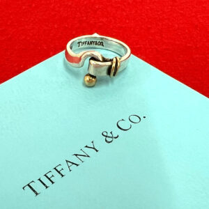 TIFFANY&Co. ティファニー (Vintage) フック＆アイ ラブノット リング 指輪 12号 925 K18 750YG