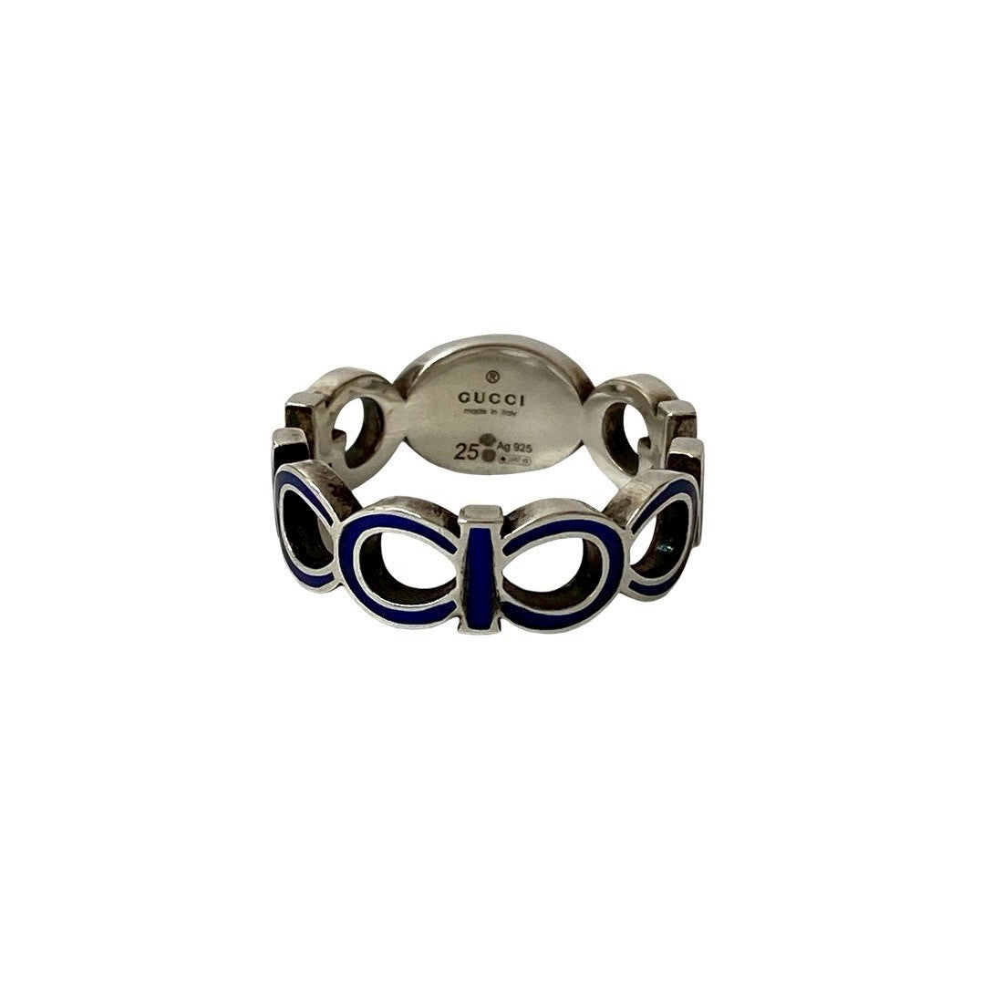 GUCCI インターロッキング G エナメル リング 6