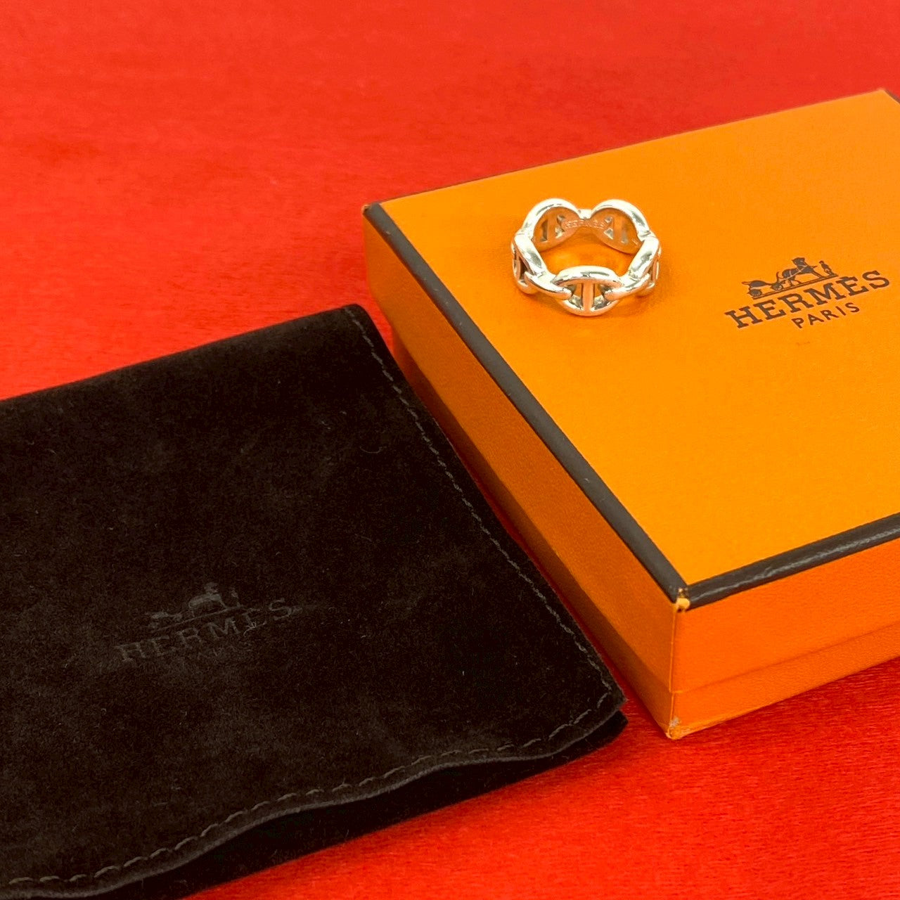 HERMES エルメス アンシェネ リング 指輪