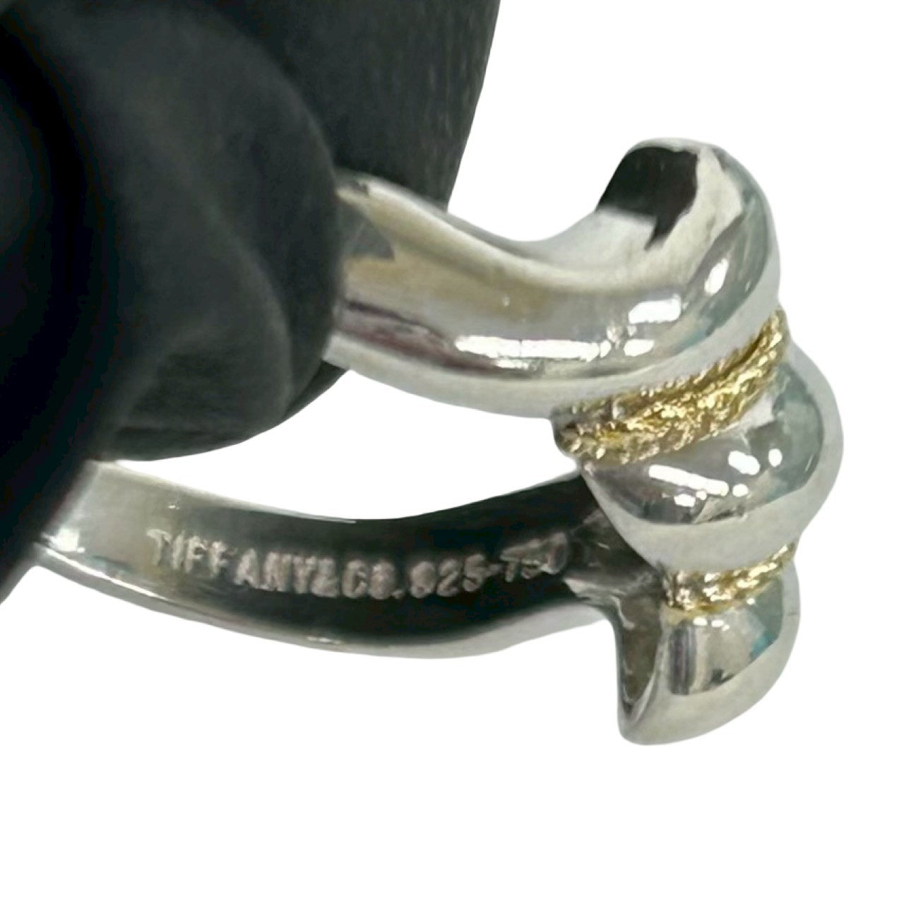 TIFFANY&Co. ティファニー (Vintage) ツイスト リング 指輪 925 K18 750 YG 3